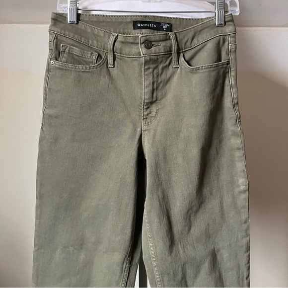 Athleta Flex Straight Olive Green Crop Capri Jeans size 6 - Picture 3 of 7